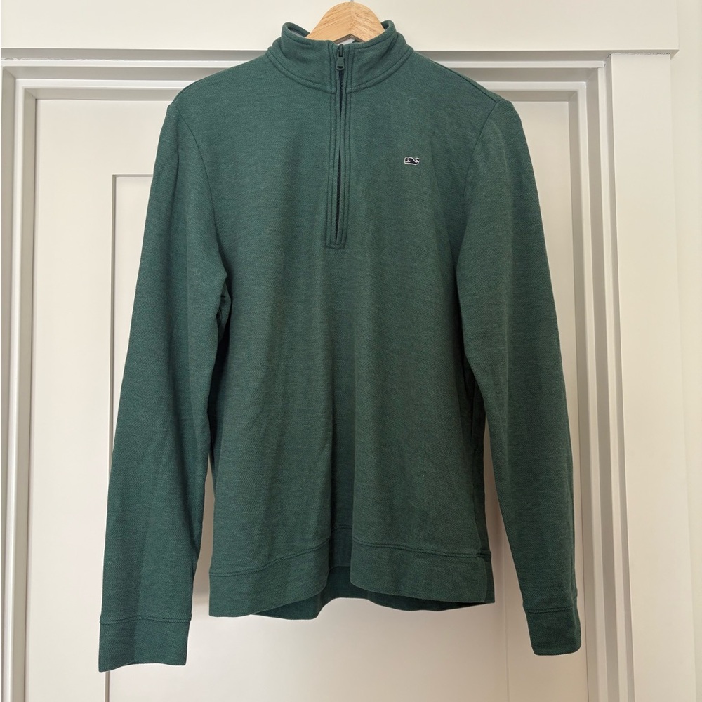 Vineyard Vines Kids Green Quarter Zip Jacket